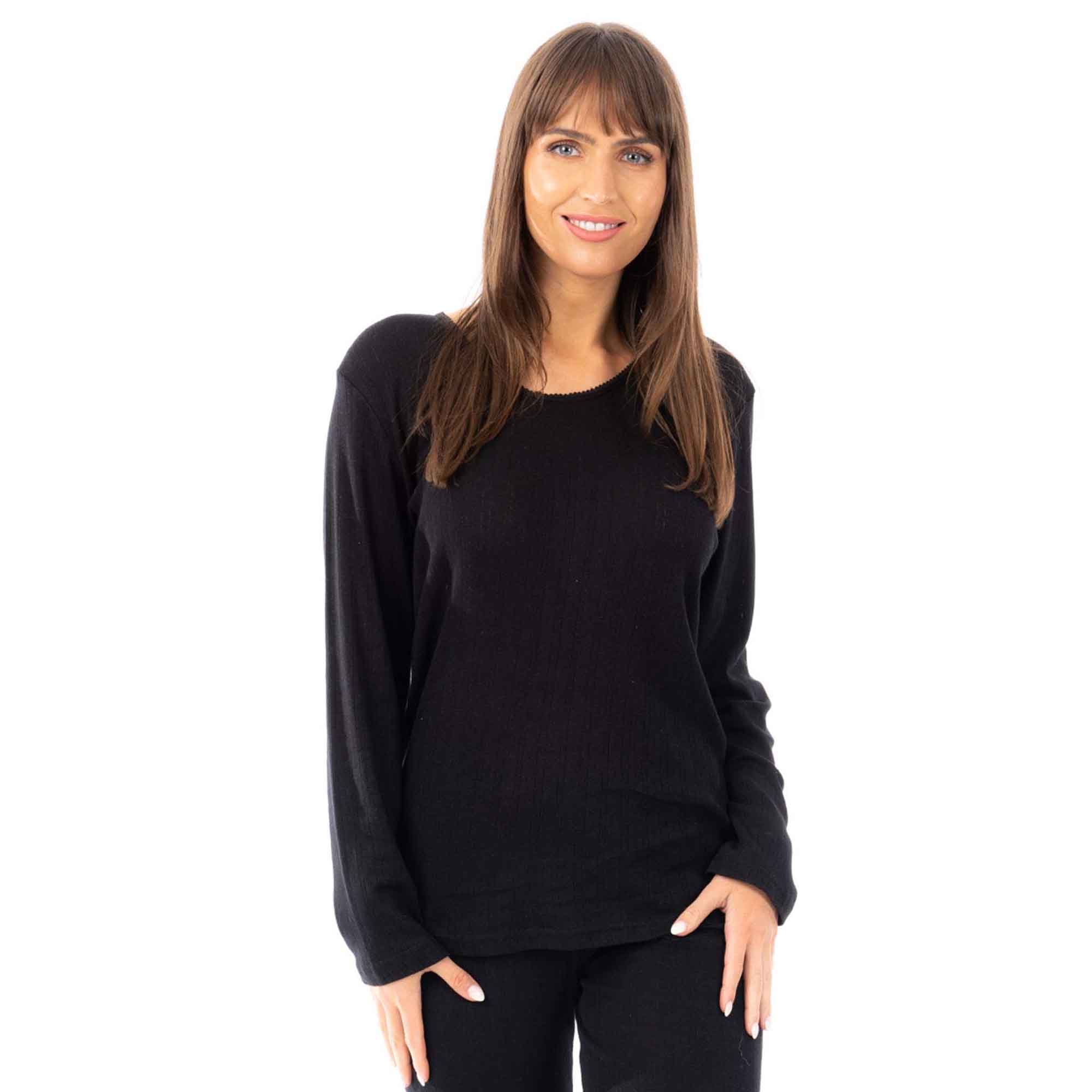 Women's Thermal Long Sleeve Base Layer Top Pack Of 2 Insulated