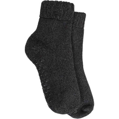 Men's Merino Wool Slipper Socks With Non Slip Grips Tall Fleece Lined 2 Pairs