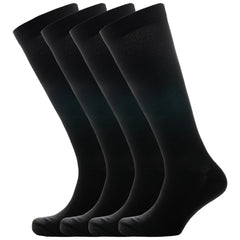 Travel Compression Socks 2 Pairs Unisex Knee-High Black Breathable Flight