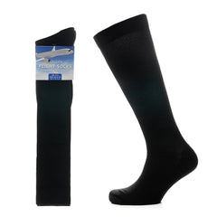 Travel Compression Socks 2 Pairs Unisex Knee-High Black Breathable Flight