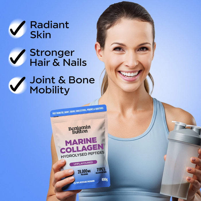 Benjamin Button Marine Collagen Peptides Powder - 400g - Unflavoured, image 2