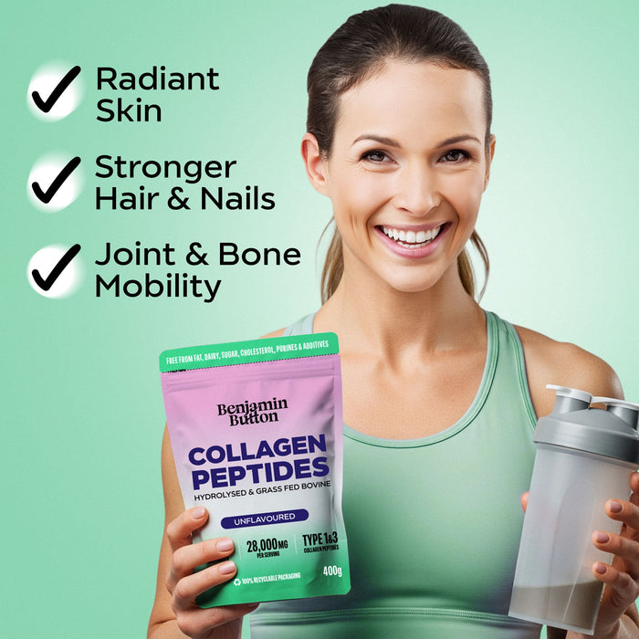 Benjamin Button Bovine Collagen Peptides Powder, 400g, Unflavoured, image 2