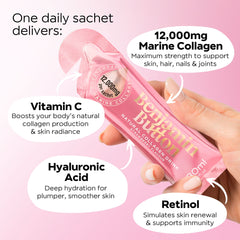 Benjamin Button 12,000mg Marine Collagen Drink – Strawberry – 14 Liquid Sachets