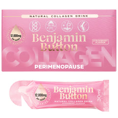 Benjamin Button 12,000mg Marine Collagen Drink – Strawberry – 14 Liquid Sachets