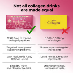 Benjamin Button 12,000mg Marine Collagen Drink – Passionfruit – 14 Liquid Sachets