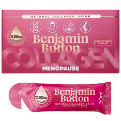 Benjamin Button 12,000mg Marine Collagen Drink – Passionfruit – 14 Liquid Sachets