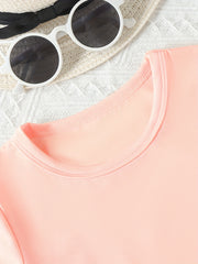 8-Pack Girls' Summer T-Shirts – Soft Knit Crew Neck Tees