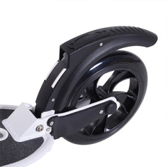 HOMCOM Folding Kick Scooter – Adjustable Height, Dual Suspension & Rear Brake