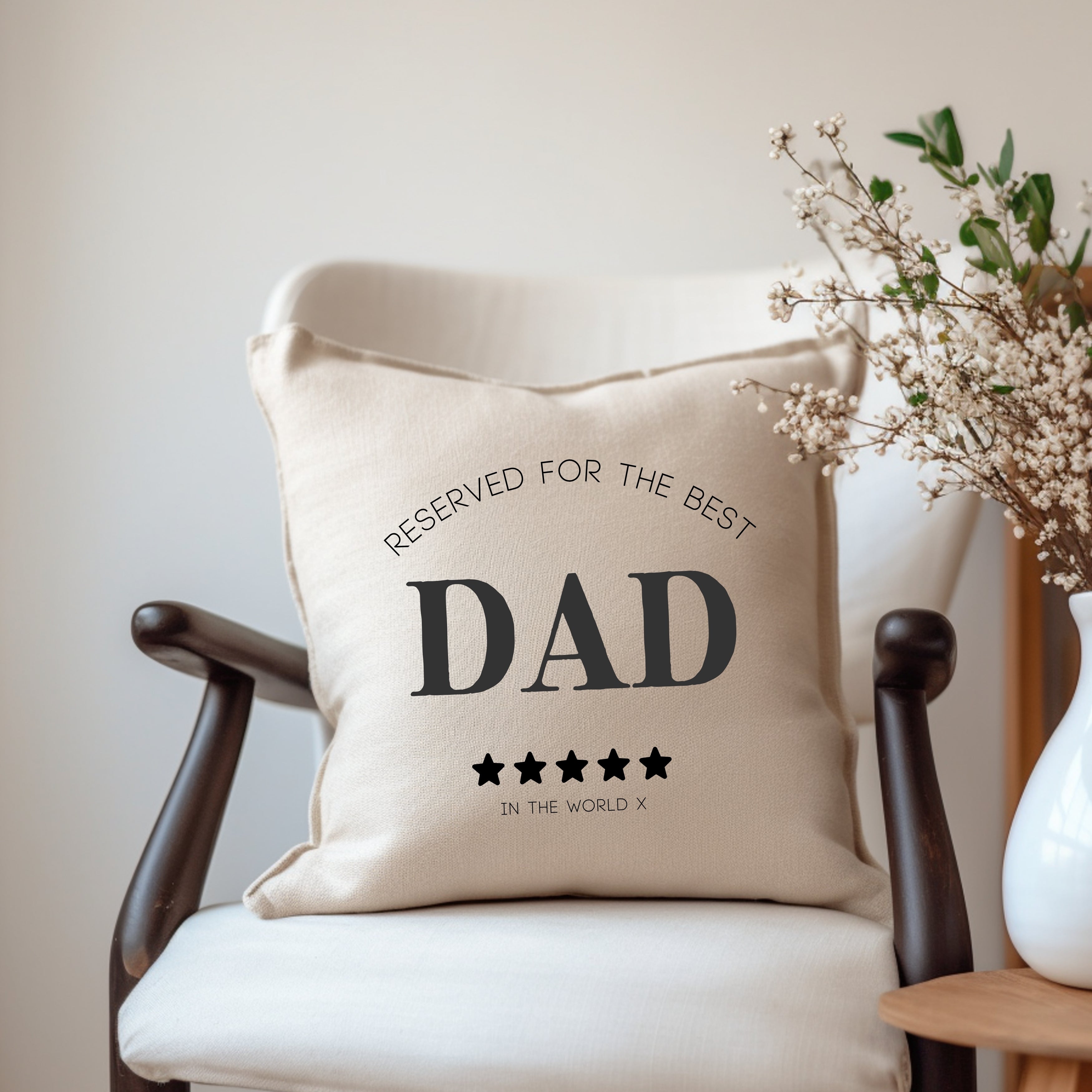 Personalised Reserved for the Best Dad Cushion – 40cm
