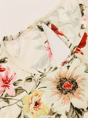Vibrant Floral Maxi Swing Dress – Elegant & Comfortable