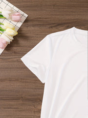 Girls' 7-Pack Heart Print Summer T-Shirts – Soft & Stylish