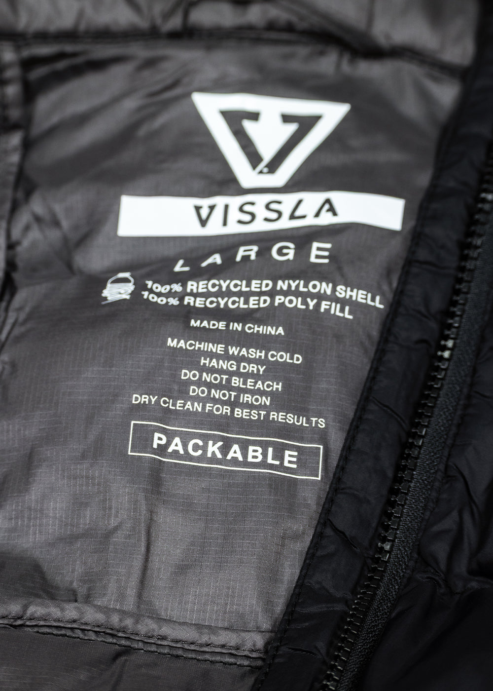 Vissla Men's Pacific Packable Eco Puffer Jacket, Recycled Nylon