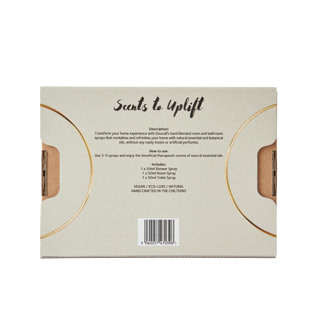 Scents to Uplift Set – Shower Spray, Room Spray & Toilet Spray, 50ml Each