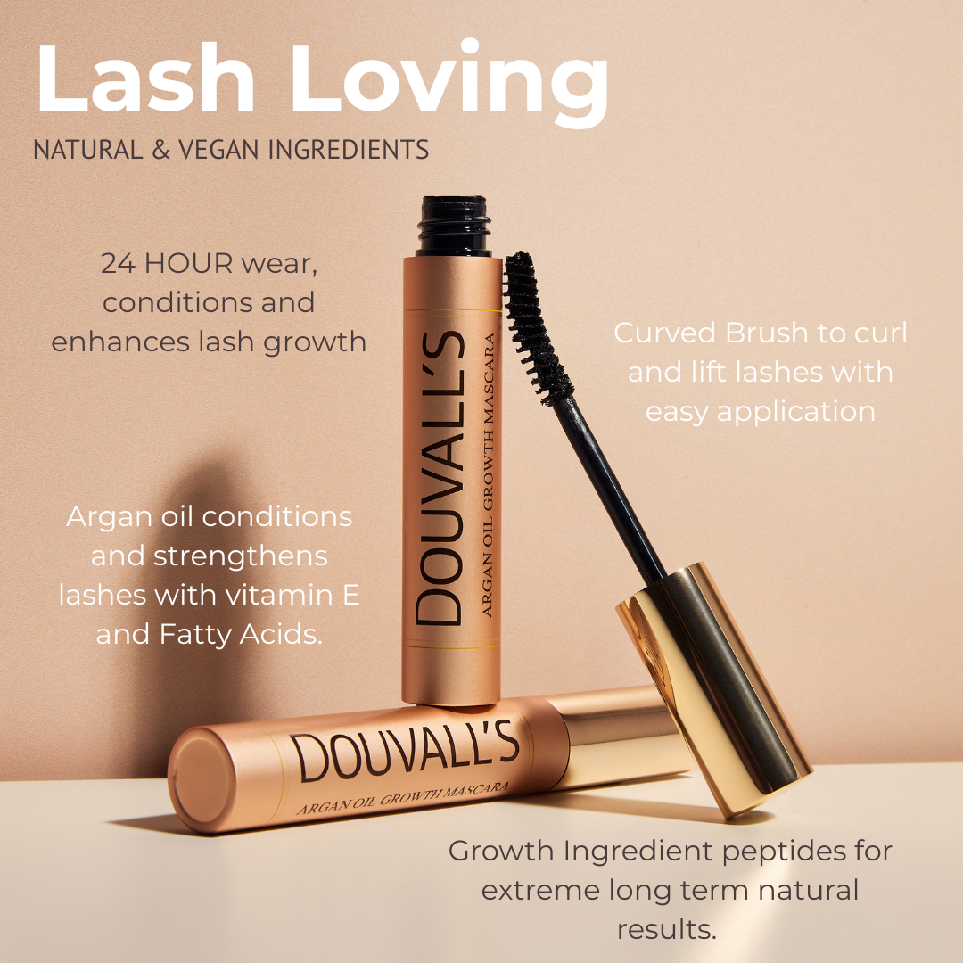 Argan Peptide Mascara 6ml – Blackest Black, Clump Free, 24 Hour Wear