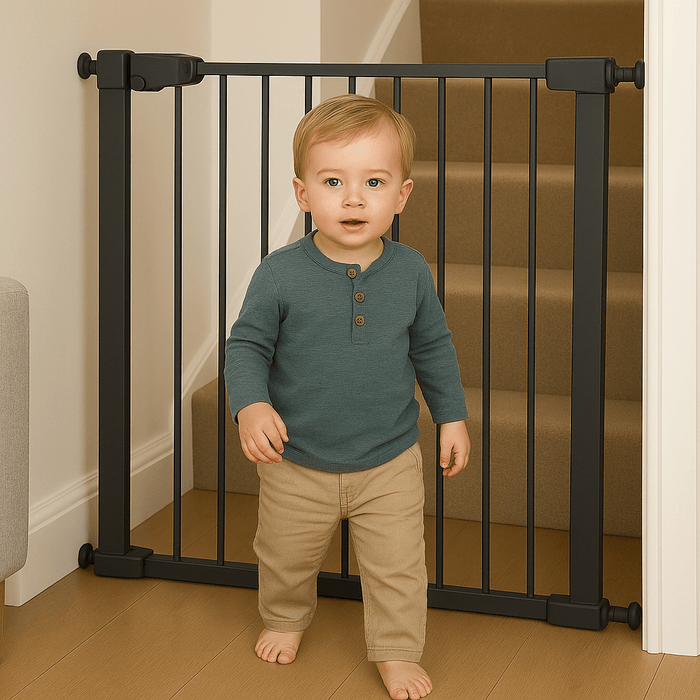 FYLO Pressure Fit Stair Gate 2 Pack, Grey, No Drilling, 77-114cm, image 2