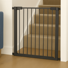 Pressure Fit Stair Gate – Grey, No Drilling, Fits 77-114cm