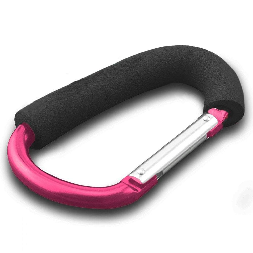 Large Buggy Clips 2 Pack – Pink, Pram Hooks for Shopping Bags
