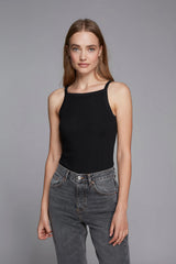 Women's High Neck Tank Top – Ribbed TENCEL Lyocell, UK 8-16