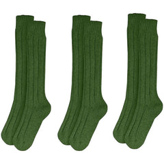 Men's Army Green Thermal Socks 3 Pack With Terry Cushioning Reinforced Toe