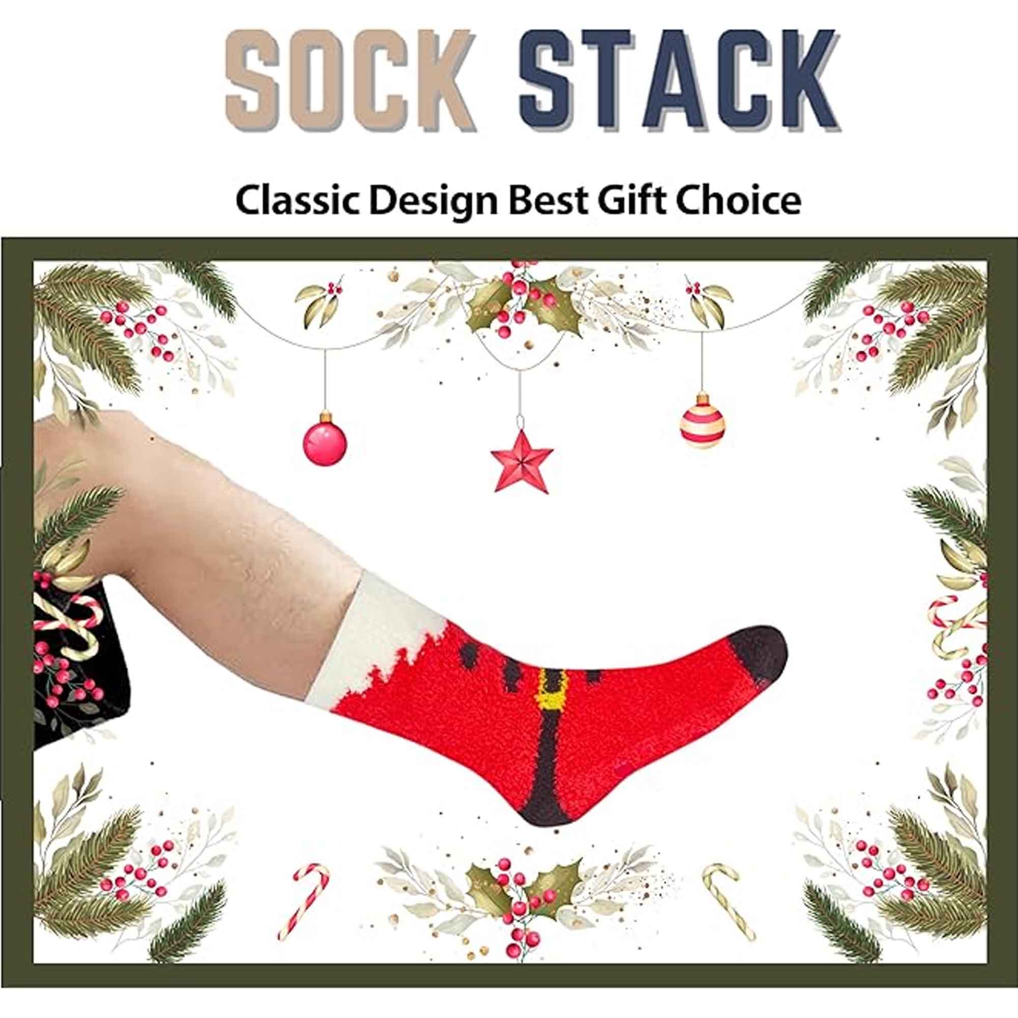 Men's Christmas Slipper Socks 3 Pack UK Sizes 6-11 Santa And Elf Designs