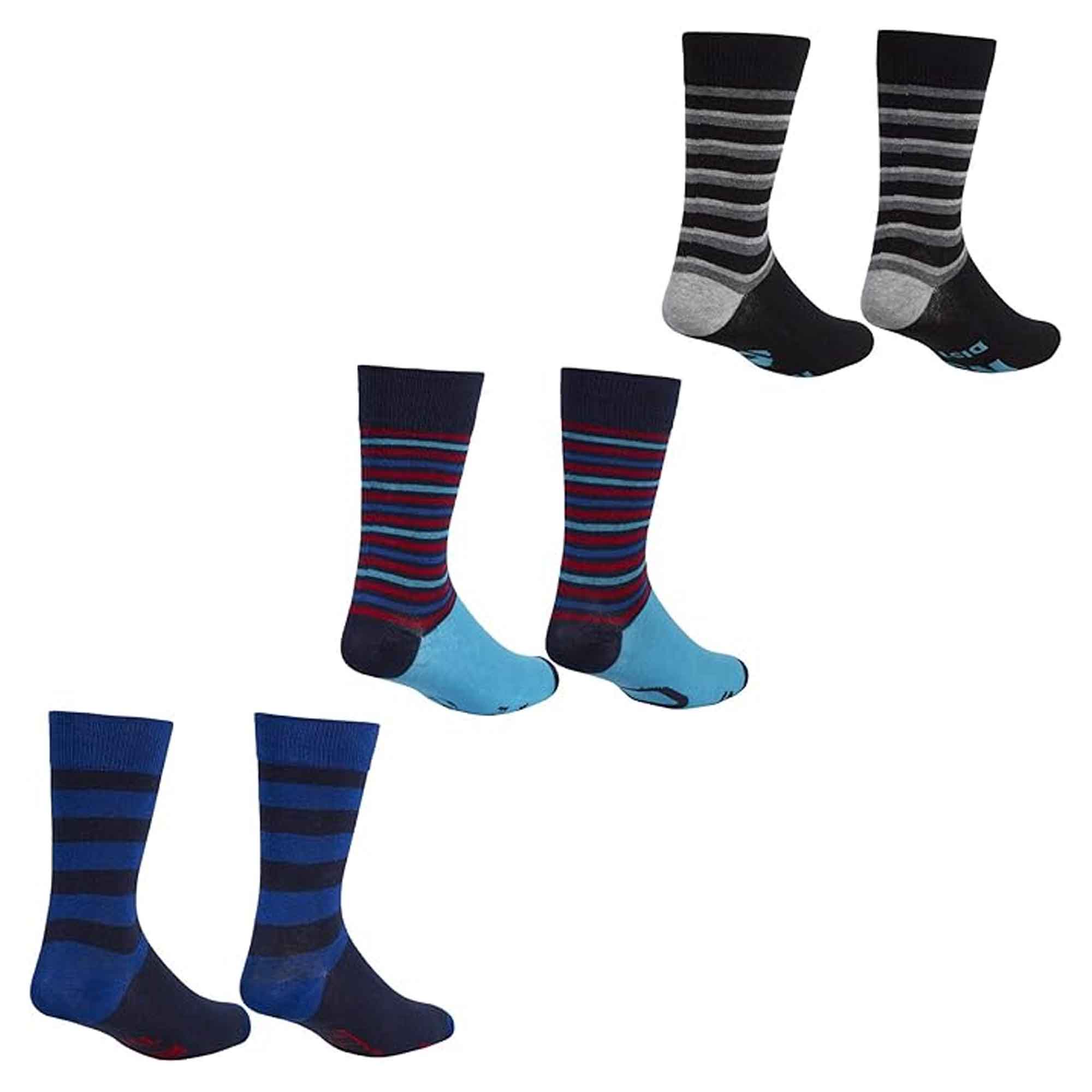 Men's Slogan Socks Pack Of 3 Reinforced Heel Toe Cushioned Footbed Durable