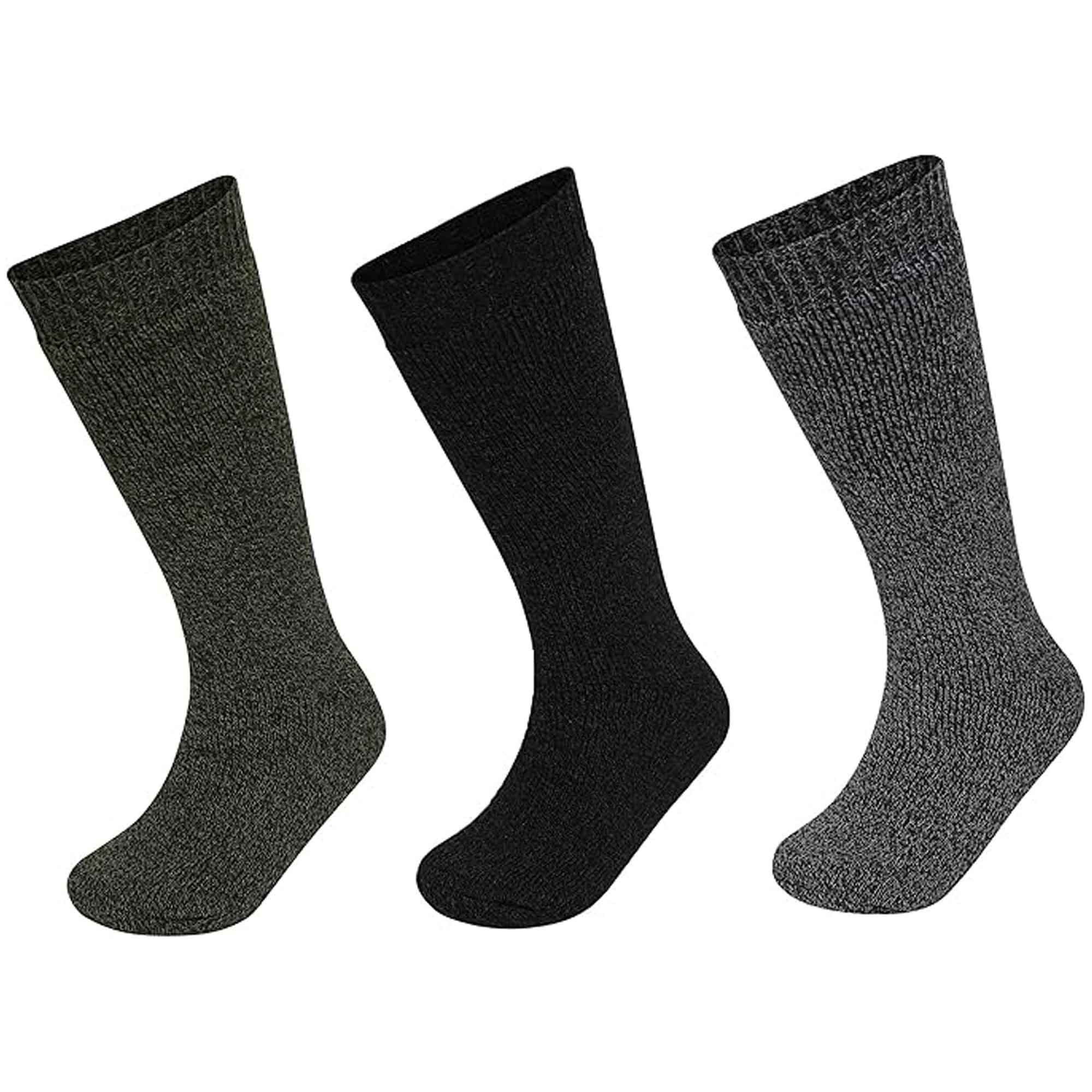 3 Pack Men's Wellington Boot Socks Durable Cushioned Heel And Toe UK Size 6-11