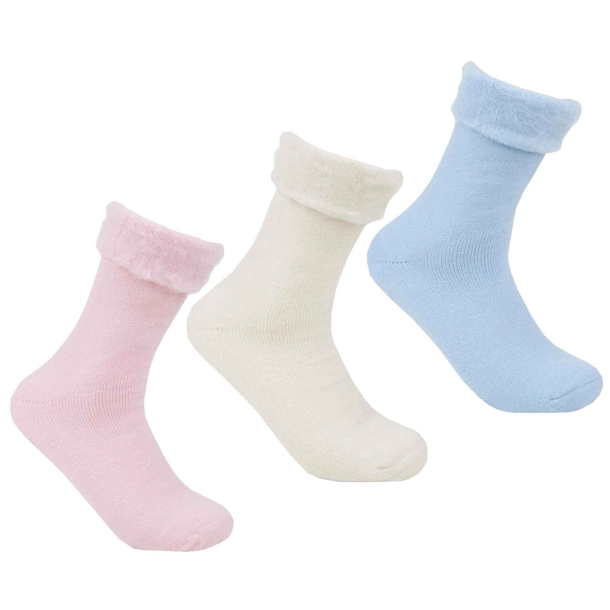 Women's Non Slip Thermal Bed Socks Slipper Socks With Silicone Grips UK Size 4