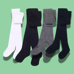 Girls' Cotton Lycra School Tights 3 Pack – Ages 3–12