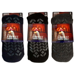 Men's Thermal Slipper Socks Non Slip Thick Fleece 3 Pairs UK Size 6-11