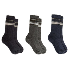 Men's Merino Wool Thermal Hiking Boot Socks 3 Pairs Reinforced Heel And Toe