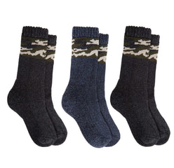 Men's Merino Wool Thermal Hiking Boot Socks 3 Pairs Reinforced Heel And Toe