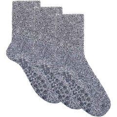 Men's Slipper Socks 3 Pairs Non-Skid Winter Fleece-Lined Gripper Socks