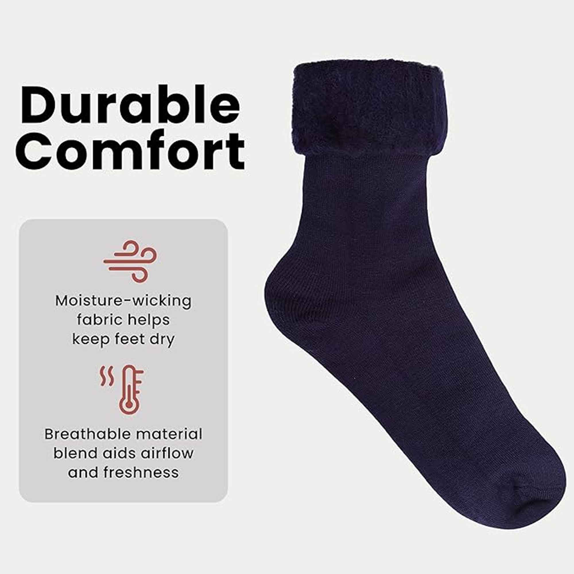 Men's Thermal Bed Socks Pack Of 3 Fluffy Soft Warm Cosy For Cold Nights