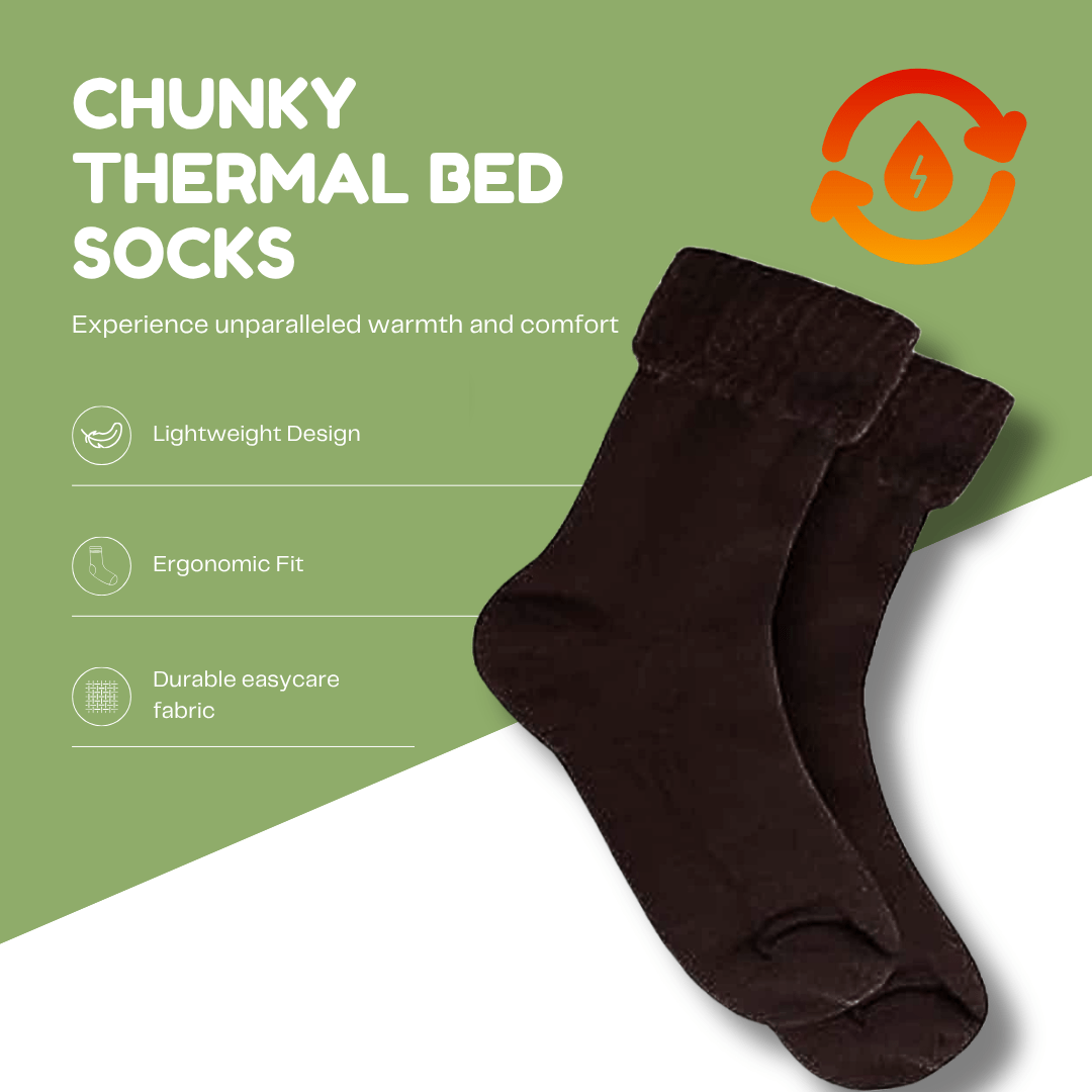 Men's Thermal Bed Socks Pack Of 3 Fluffy Soft Warm Cosy For Cold Nights