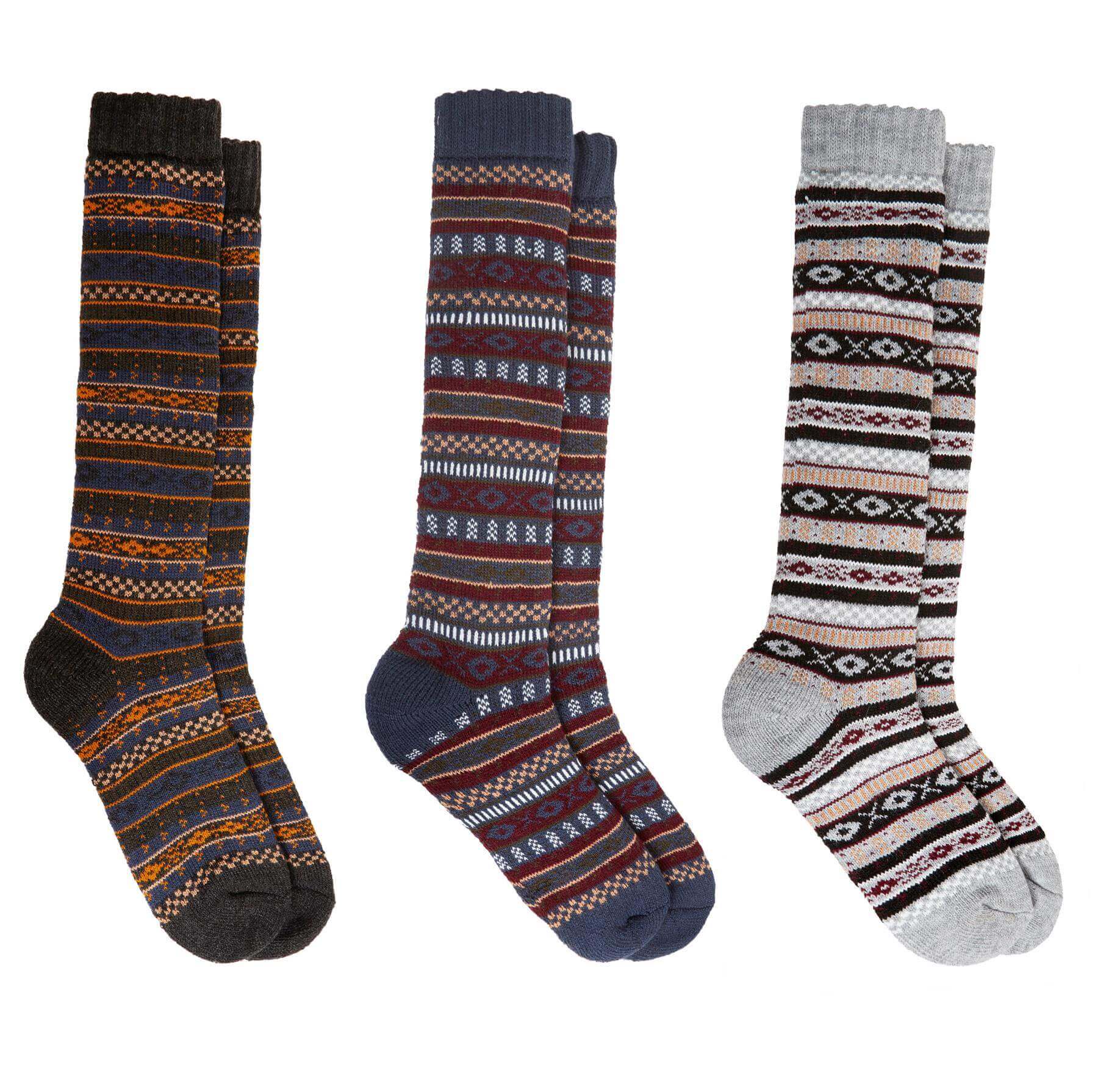 Thermal Women's Wellington Socks 3 Pairs UK 4-7 Reinforced Heel And Toe