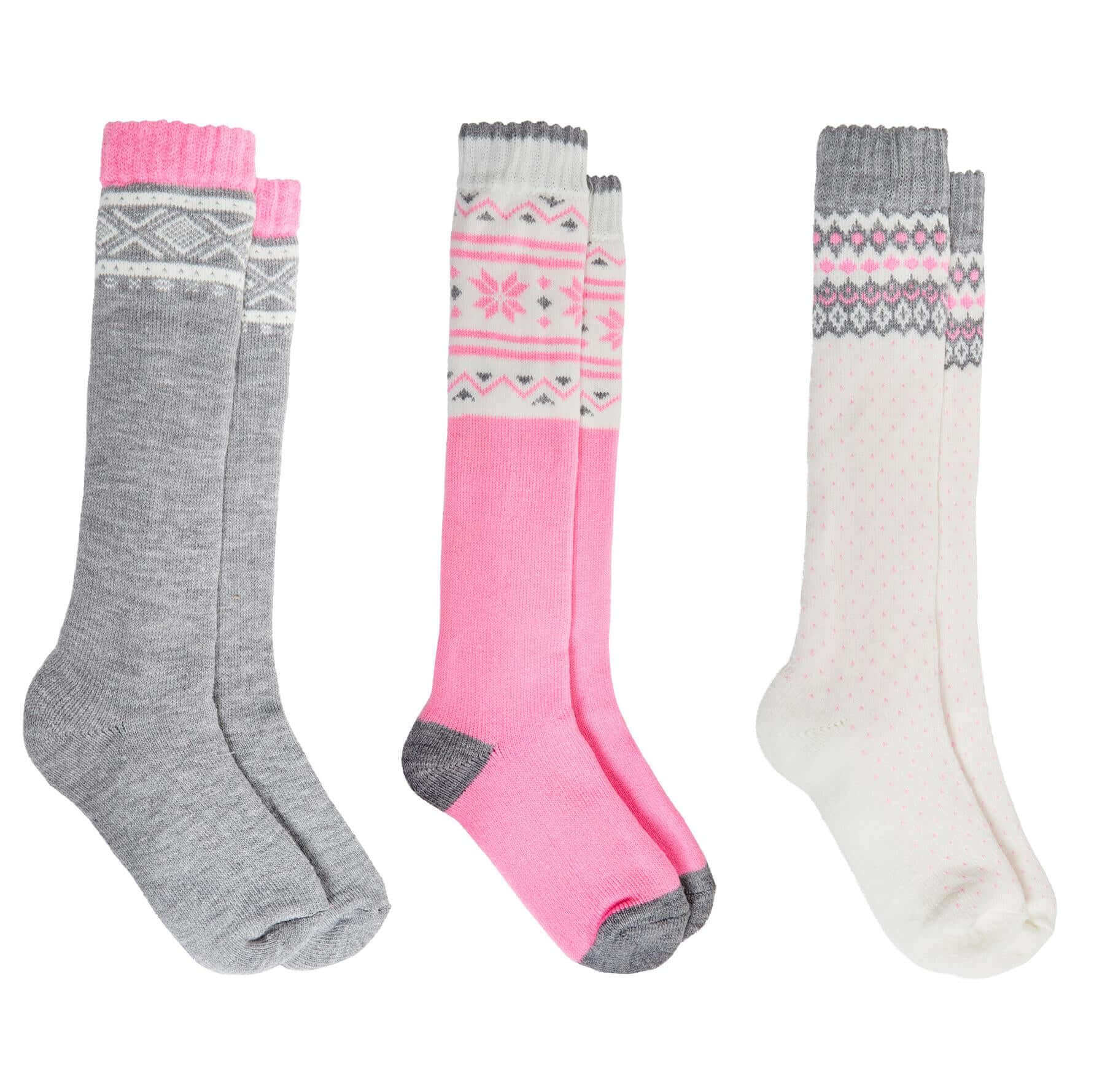 Thermal Women's Wellington Socks 3 Pairs UK 4-7 Reinforced Heel And Toe