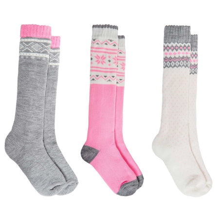 Thermal Women's Wellington Socks 3 Pairs UK 4-7 Reinforced Heel And Toe