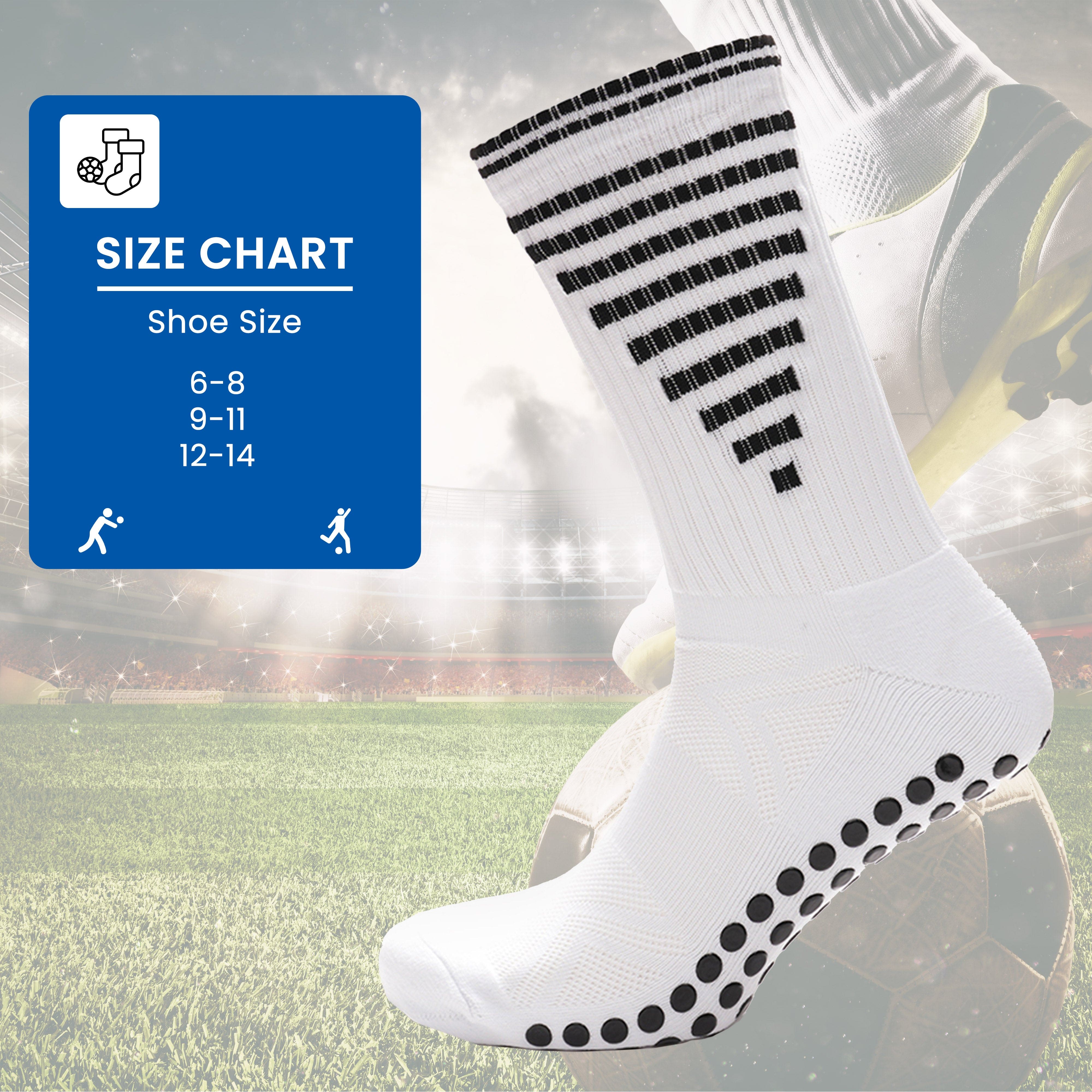 White Anti Slip Football Grip Socks For Men 3 Pairs Ideal For Gym Running Yoga