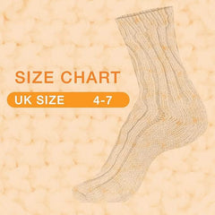 3 Pairs Women's Alpaca Wool Socks Natural Thermal Winter Boot Socks Non Slip