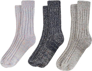 3 Pairs Women's Alpaca Wool Socks Natural Thermal Winter Boot Socks Non Slip