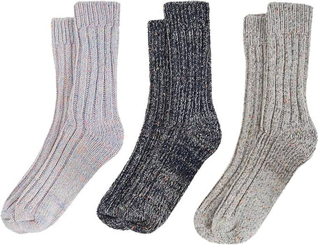 3 Pairs Women's Alpaca Wool Socks Natural Thermal Winter Boot Socks Non Slip