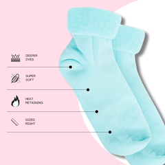 Women's Thermal Bed Socks 3 Pairs Slipper Socks UK Size 4-7 Super Soft