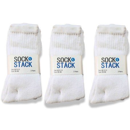 30 Pairs Men's Cotton Rich Performance Sport Socks UK 6-11 Black Grey White