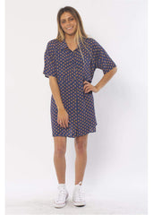 Sunbeam Woven Shirt Dress in Blue
