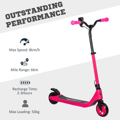 HOMCOM 120W Kids' Electric Scooter – Adjustable Height & Battery Display