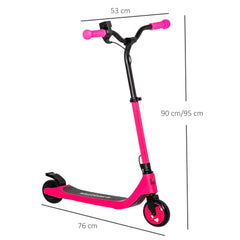 HOMCOM 120W Kids' Electric Scooter – Adjustable Height & Battery Display
