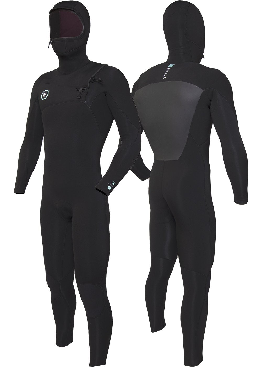 Vissla Men's 7 Seas 5/4/3mm Hooded Chest Zip Wetsuit, Full Suit