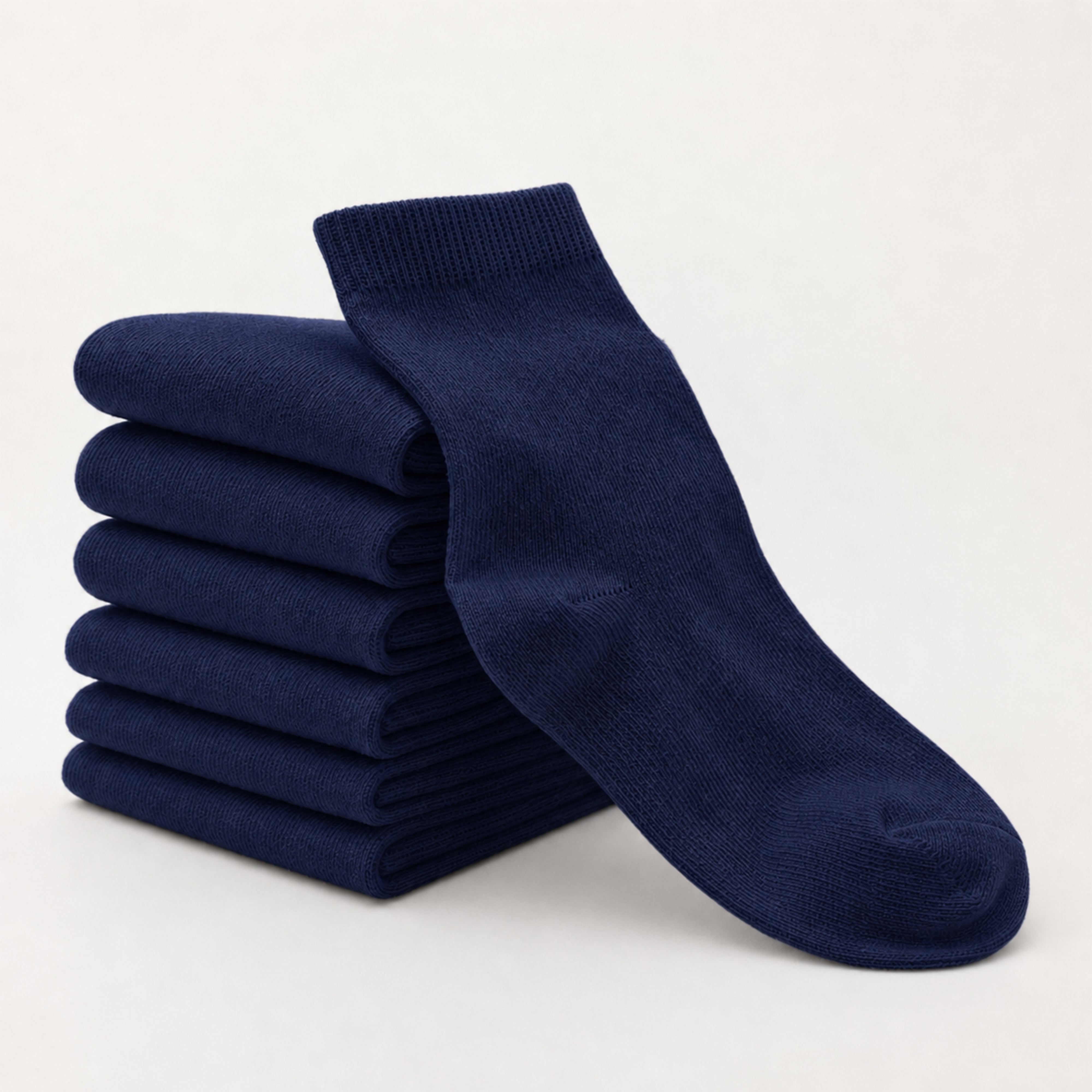 6 Pairs Kids' Cotton Rich School Socks Ankle Breathable Durable Uniform Unisex