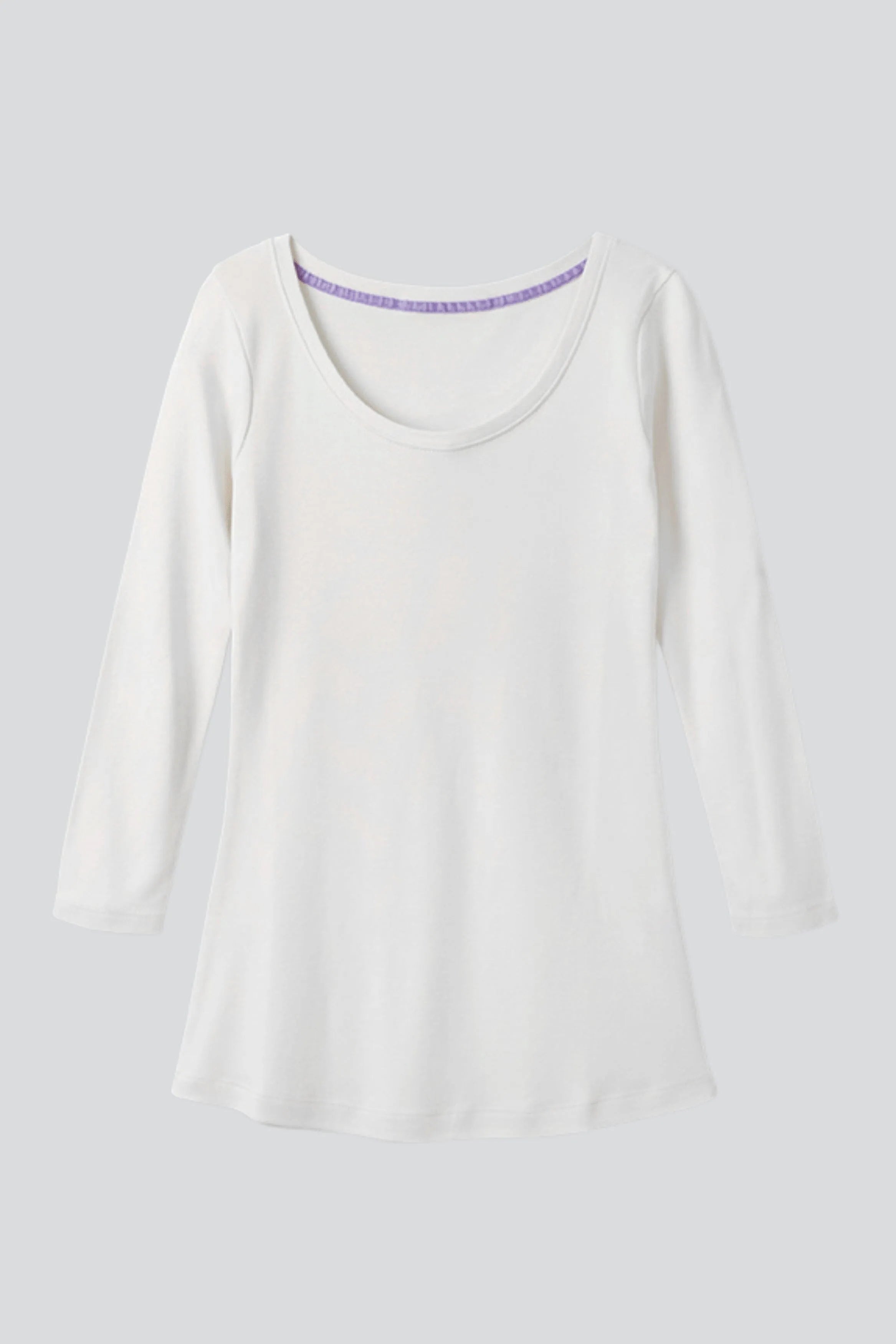 Women's 3/4 Sleeve Scoop Neck T-Shirt – Cotton Modal, UK 6-18
