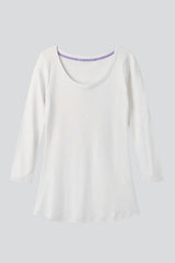 Women's 3/4 Sleeve Scoop Neck T-Shirt – Cotton Modal, UK 6-18